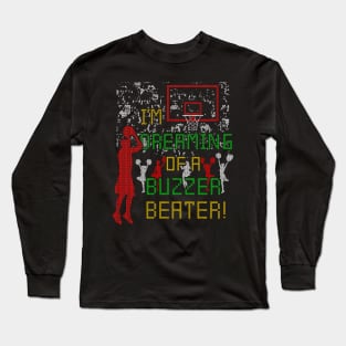 Funny Basketball Ugly Christmas Sweater Design Long Sleeve T-Shirt